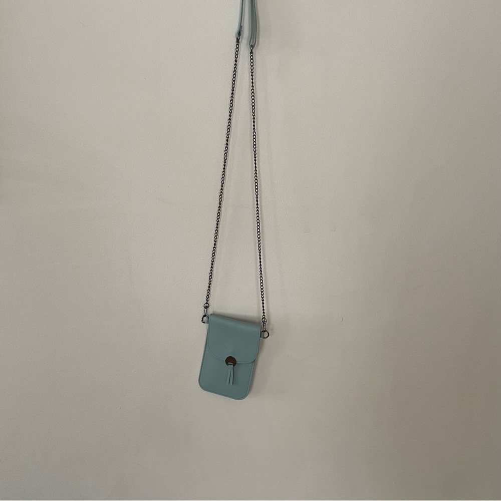 Save the girls blue crossbody purse with chain